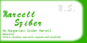 marcell sziber business card